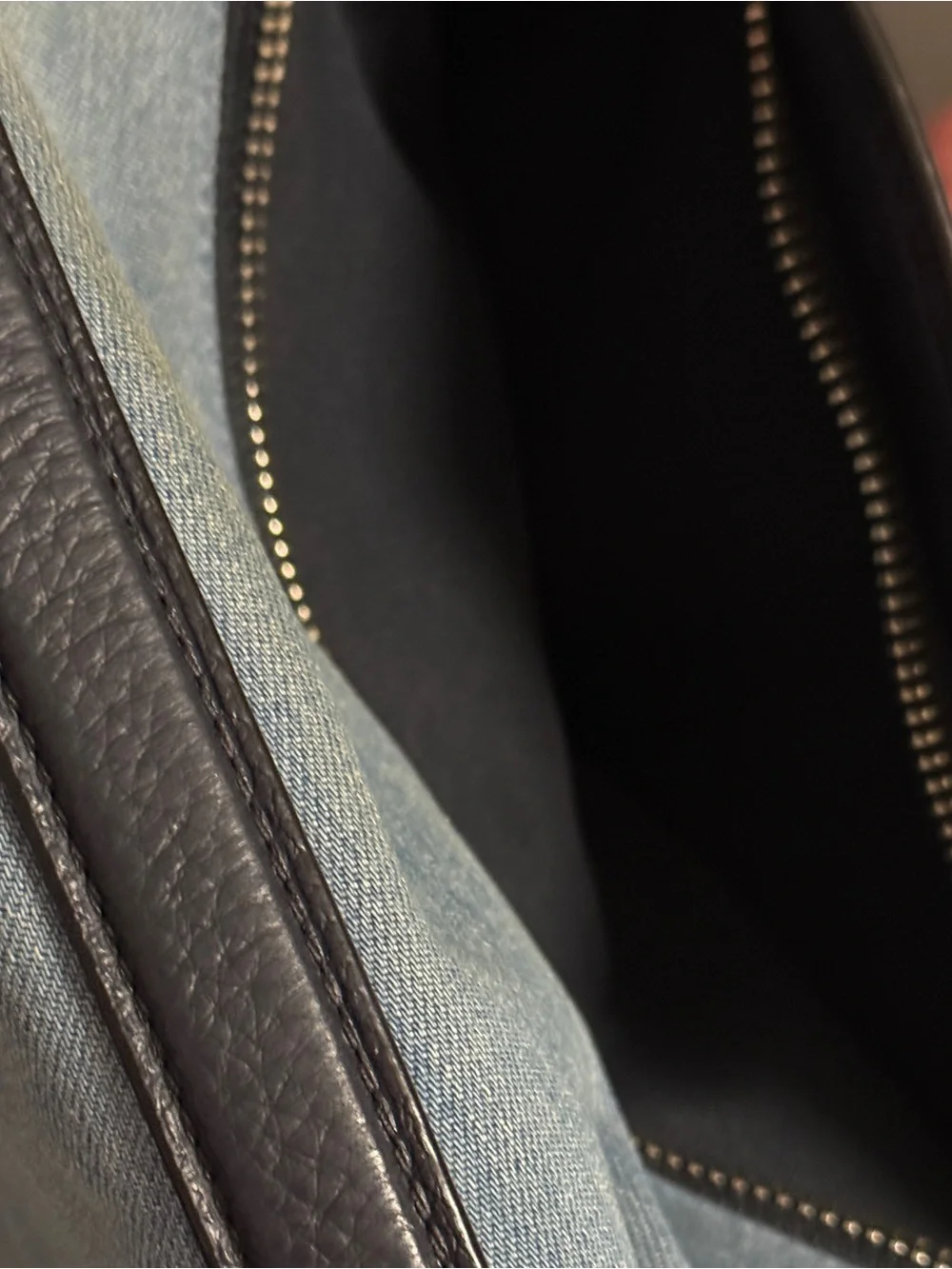 Coach Hobo Denim and Leather Crossbody Bag 91528 - Picture 11 of 12